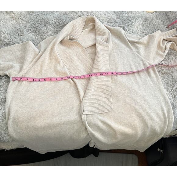 Eileen Fisher Woman 1X 100% Organic Cotton Open Knit Cardigan Oatmeal - Picture 8 of 11